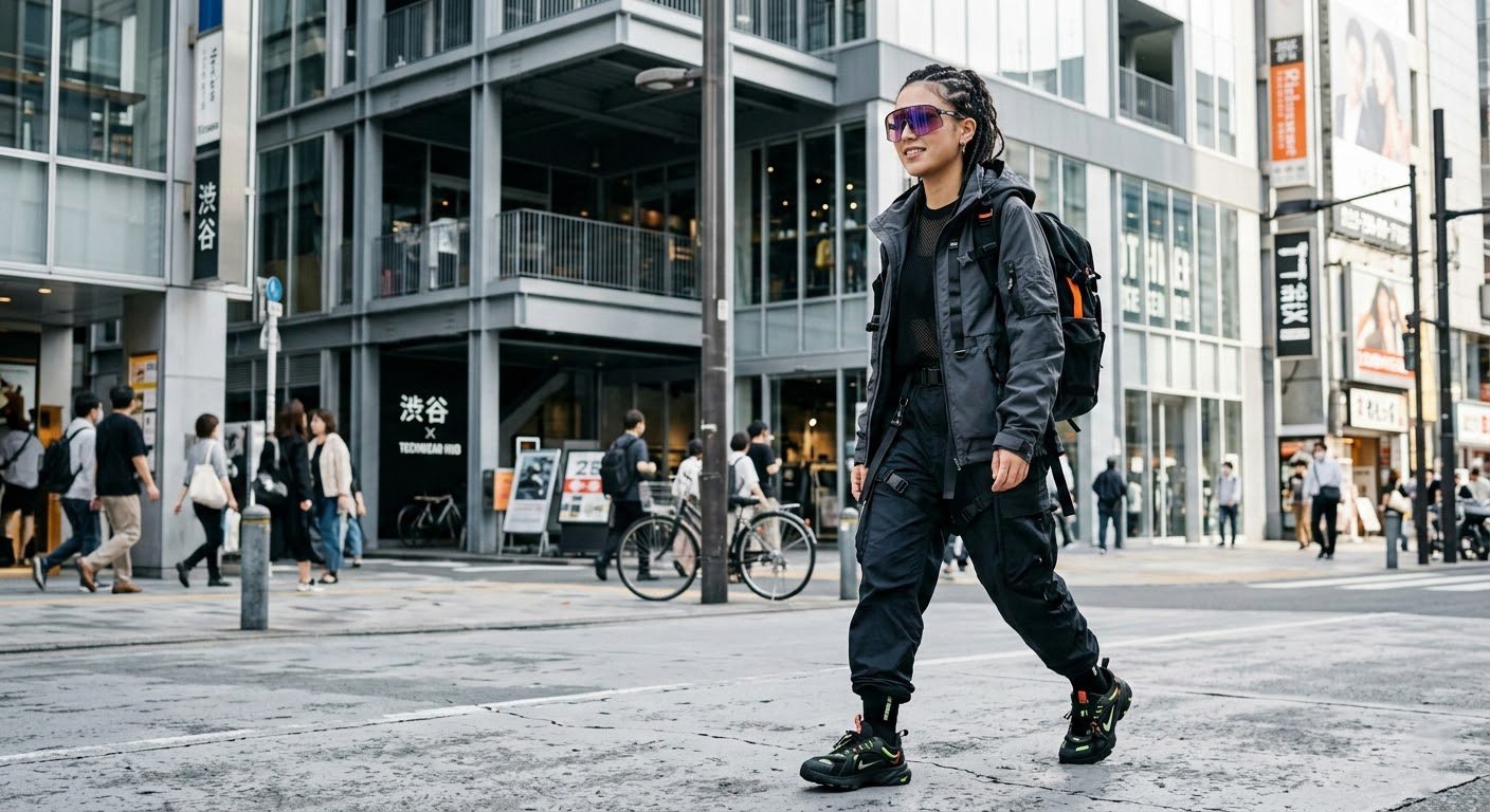 Shield glasses street style