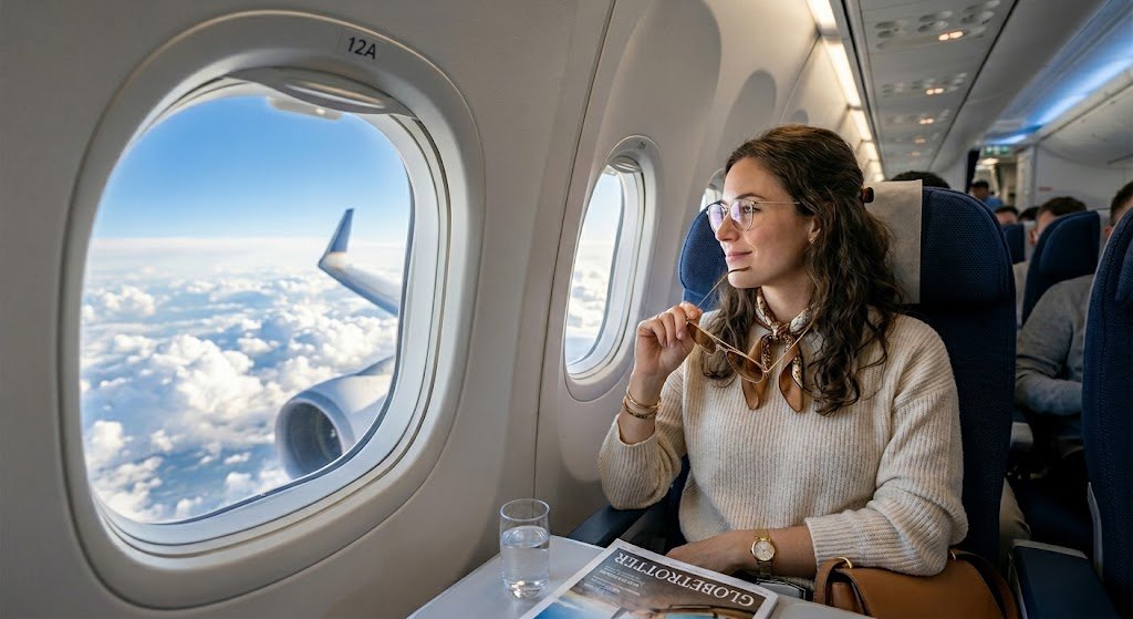 Đi máy bay nên đeo kính gì - bí quyết chọn kính cho chuyến bay thoải mái