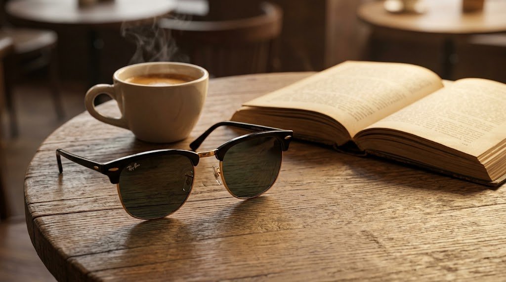 Ray-Ban Clubmaster RB3016 W0365 thiết kế browline đen vàng