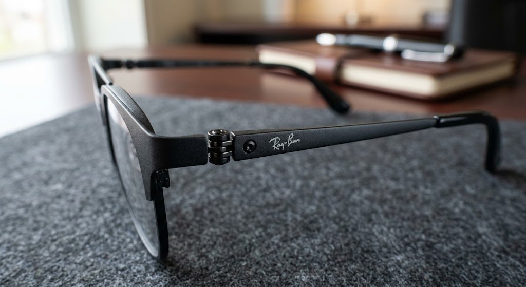 Thiết kế nửa gọng xẻ cước Ray-Ban RB6281D 2503 Matte Black nhìn cận cảnh