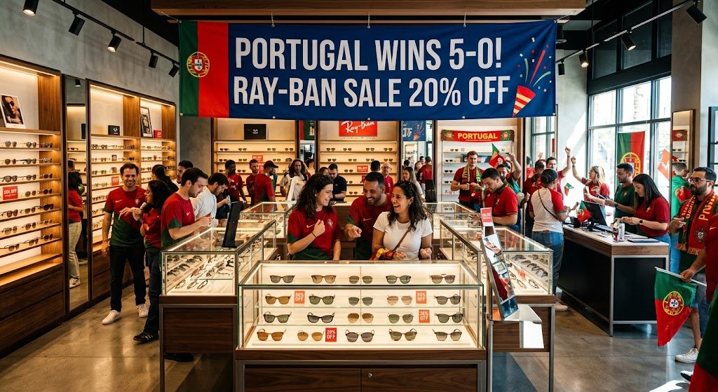 Kính RayBan chính hãng sale 20% tại Store Sunny – Mừng Bồ Đào Nha thắng 5-0 World Cup 2026