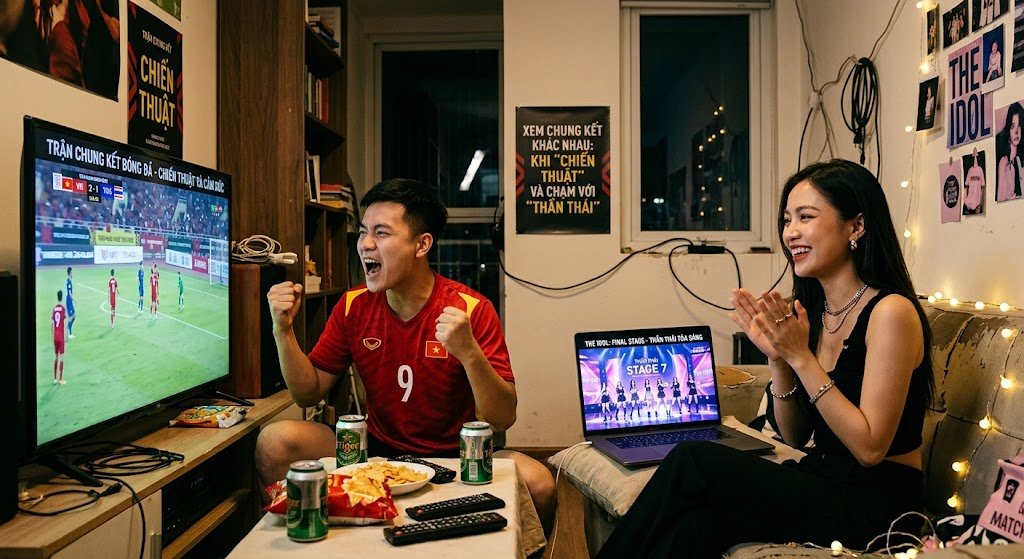 Con Trai Và Con Gái Xem Chung Kết Khác Nhau: Khi “Chiến Thuật” Va Chạm Với “Thần Thái”
