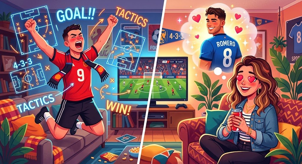 Con trai và con gái xem chung kết bóng đá khác nhau – Store Sunny