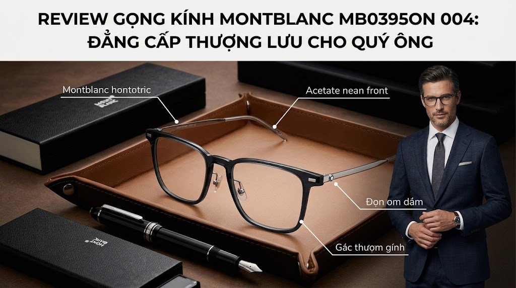 Review Gọng Kính Montblanc MB0395ON 004: Thiết Kế Sang Trọng, Đẳng Cấp Thượng Lưu Cho Quý Ông