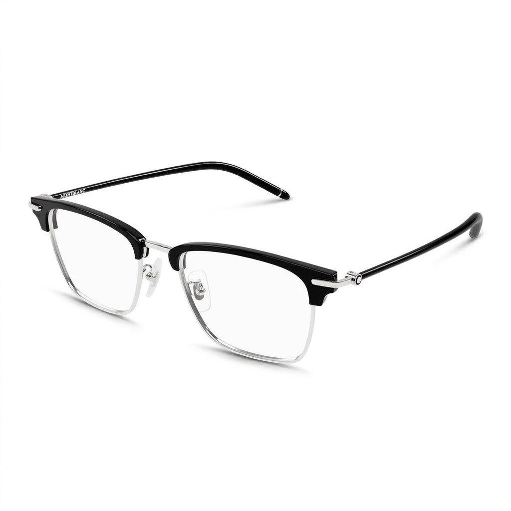 Thiết kế Browline sang trọng của gọng kính Montblanc MB0409O 001 – Mắt Kính Liên Sơn