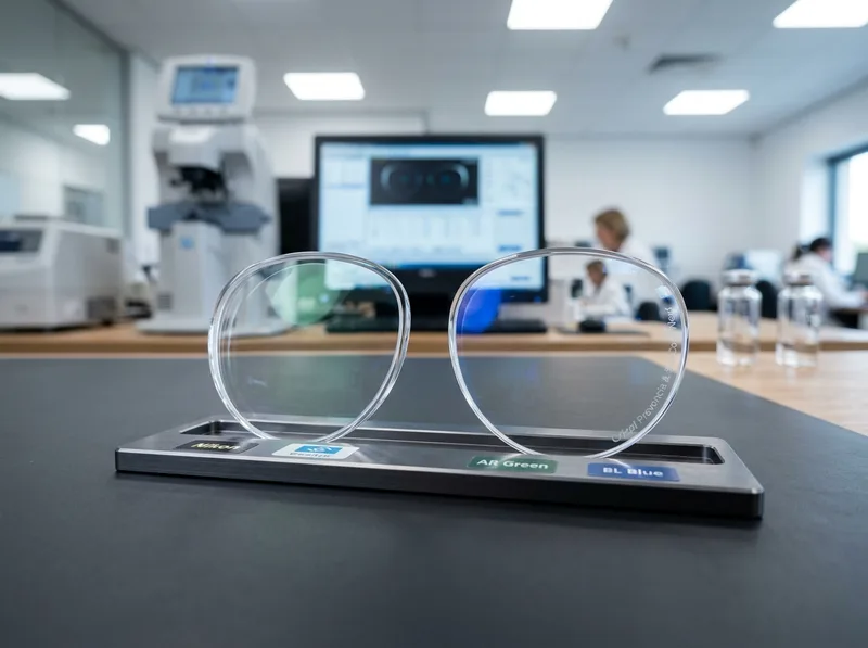 Tròng kính chống ánh sáng xanh màn hình và tròng kính đổi màu chính hãng Essilor Nikon Chemi