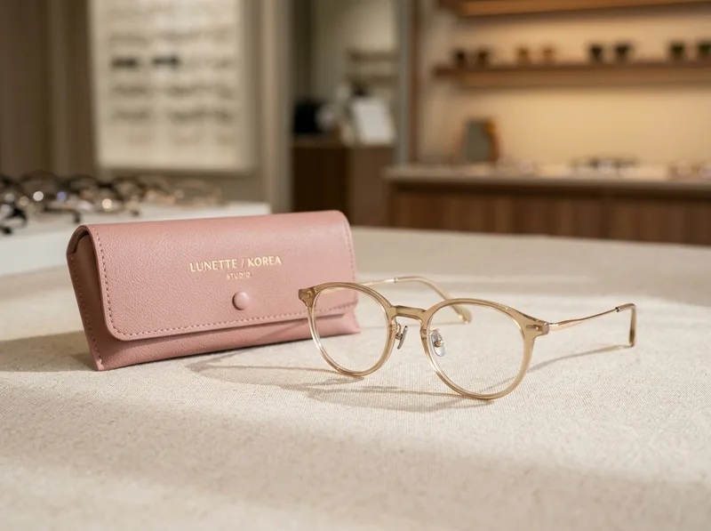 Gọng kính cận thời trang nam nữ Hàn Quốc nhẹ êm chất liệu Titan và Acetate